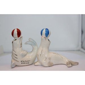 Salt & Pepper Shakers - Vintage Seals Balancing Balls